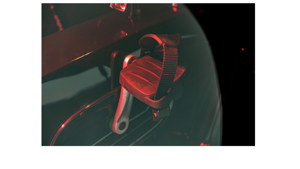 Zone de pédalage infrarouge INFRABIKE® vue par le hublot